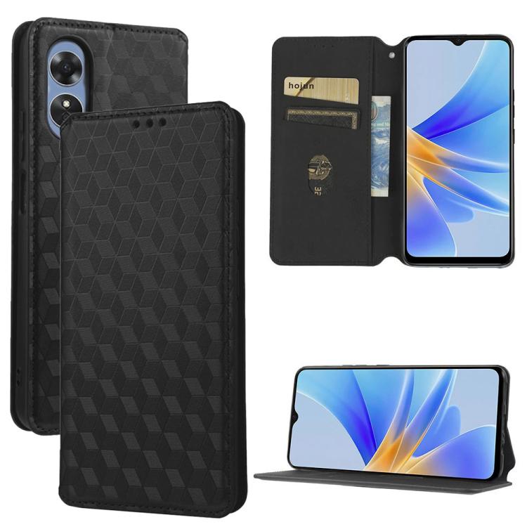 Cubic Grid Texture Flip Leather Phone Case, For OPPO Find X8 Pro 5G, For OPPO Find X6 Pro, For OPPO Find X6, For OPPO A58 5G / A58x / A78 5G, For OPPO A77 4G / A57 4G / A57 5G TW, For OPPO A17k / A17, For OPPO Reno7 A, For OPPO A77 5G / A57 5G 2022    ...