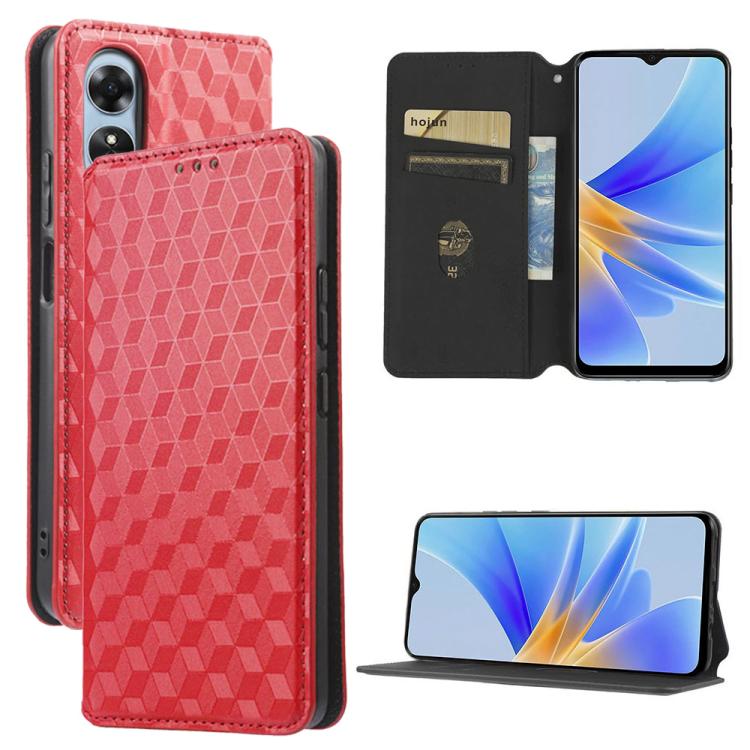Cubic Grid Texture Flip Leather Phone Case, For OPPO Find X8 Pro 5G, For OPPO Find X6 Pro, For OPPO Find X6, For OPPO A58 5G / A58x / A78 5G, For OPPO A77 4G / A57 4G / A57 5G TW, For OPPO A17k / A17, For OPPO Reno7 A, For OPPO A77 5G / A57 5G 2022    ...