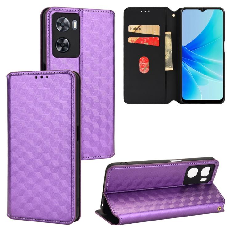 Cubic Grid Texture Flip Leather Phone Case, For OPPO Find X8 Pro 5G, For OPPO Find X6 Pro, For OPPO Find X6, For OPPO A58 5G / A58x / A78 5G, For OPPO A77 4G / A57 4G / A57 5G TW, For OPPO A17k / A17, For OPPO Reno7 A, For OPPO A77 5G / A57 5G 2022    ...