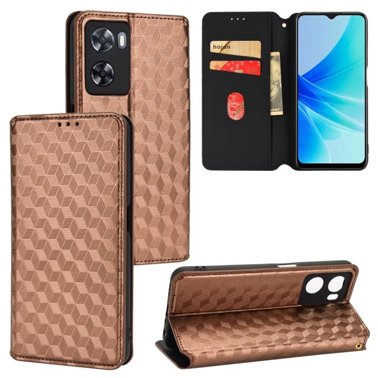 Cubic Grid Texture Flip Leather Phone Case, For OPPO Find X8 Pro 5G, For OPPO Find X6 Pro, For OPPO Find X6, For OPPO A58 5G / A58x / A78 5G, For OPPO A77 4G / A57 4G / A57 5G TW, For OPPO A17k / A17, For OPPO Reno7 A, For OPPO A77 5G / A57 5G 2022    ...