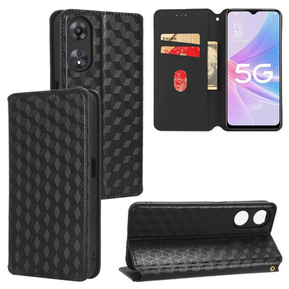 Cubic Grid Texture Flip Leather Phone Case, For OPPO Find X8 Pro 5G, For OPPO Find X6 Pro, For OPPO Find X6, For OPPO A58 5G / A58x / A78 5G, For OPPO A77 4G / A57 4G / A57 5G TW, For OPPO A17k / A17, For OPPO Reno7 A, For OPPO A77 5G / A57 5G 2022    ...