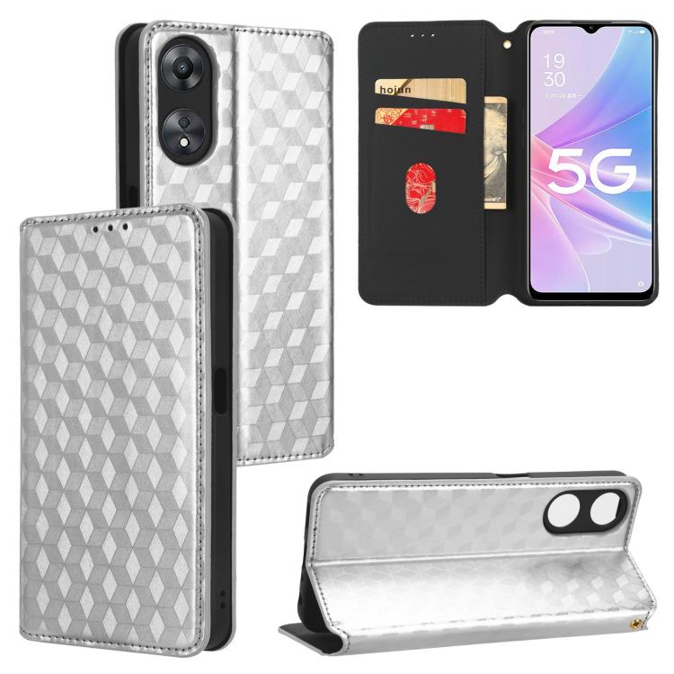 Cubic Grid Texture Flip Leather Phone Case, For OPPO Find X8 Pro 5G, For OPPO Find X6 Pro, For OPPO Find X6, For OPPO A58 5G / A58x / A78 5G, For OPPO A77 4G / A57 4G / A57 5G TW, For OPPO A17k / A17, For OPPO Reno7 A, For OPPO A77 5G / A57 5G 2022    ...