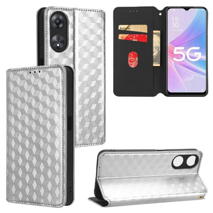 Cubic Grid Texture Flip Leather Phone Case, For OPPO Find X8 Pro 5G, For OPPO Find X6 Pro, For OPPO Find X6, For OPPO A58 5G / A58x / A78 5G, For OPPO A77 4G / A57 4G / A57 5G TW, For OPPO A17k / A17, For OPPO Reno7 A, For OPPO A77 5G / A57 5G 2022    ...