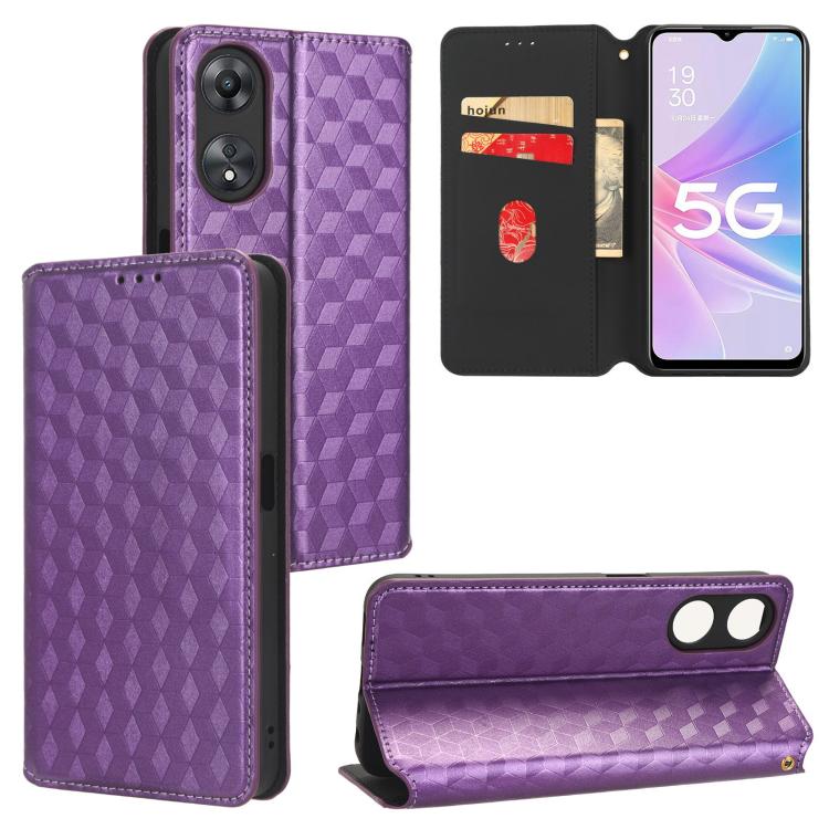 Cubic Grid Texture Flip Leather Phone Case, For OPPO Find X8 Pro 5G, For OPPO Find X6 Pro, For OPPO Find X6, For OPPO A58 5G / A58x / A78 5G, For OPPO A77 4G / A57 4G / A57 5G TW, For OPPO A17k / A17, For OPPO Reno7 A, For OPPO A77 5G / A57 5G 2022    ...
