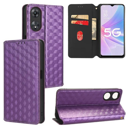Cubic Grid Texture Flip Leather Phone Case, For OPPO Find X8 Pro 5G, For OPPO Find X6 Pro, For OPPO Find X6, For OPPO A58 5G / A58x / A78 5G, For OPPO A77 4G / A57 4G / A57 5G TW, For OPPO A17k / A17, For OPPO Reno7 A, For OPPO A77 5G / A57 5G 2022    ...
