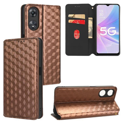 Cubic Grid Texture Flip Leather Phone Case, For OPPO Find X8 Pro 5G, For OPPO Find X6 Pro, For OPPO Find X6, For OPPO A58 5G / A58x / A78 5G, For OPPO A77 4G / A57 4G / A57 5G TW, For OPPO A17k / A17, For OPPO Reno7 A, For OPPO A77 5G / A57 5G 2022    ...
