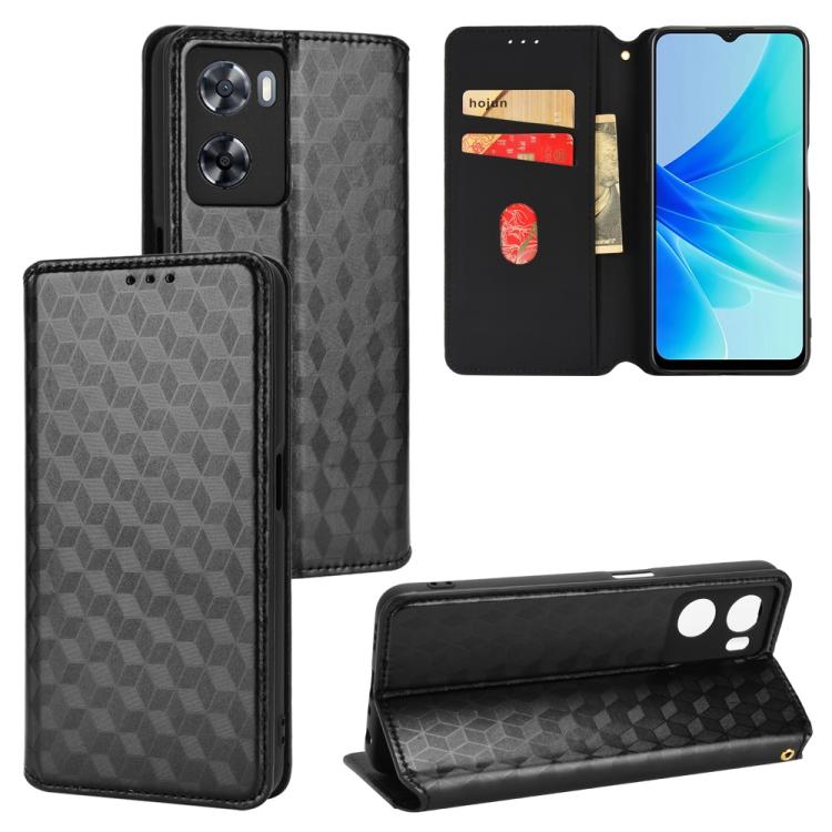 Cubic Grid Texture Flip Leather Phone Case, For OPPO Find X8 Pro 5G, For OPPO Find X6 Pro, For OPPO Find X6, For OPPO A58 5G / A58x / A78 5G, For OPPO A77 4G / A57 4G / A57 5G TW, For OPPO A17k / A17, For OPPO Reno7 A, For OPPO A77 5G / A57 5G 2022    ...