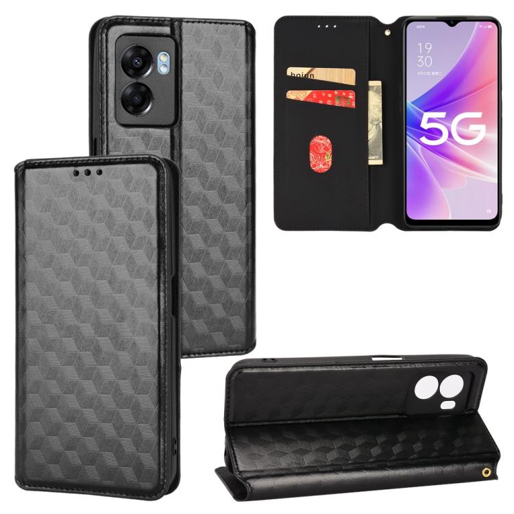 Cubic Grid Texture Flip Leather Phone Case, For OPPO Find X8 Pro 5G, For OPPO Find X6 Pro, For OPPO Find X6, For OPPO A58 5G / A58x / A78 5G, For OPPO A77 4G / A57 4G / A57 5G TW, For OPPO A17k / A17, For OPPO Reno7 A, For OPPO A77 5G / A57 5G 2022    ...