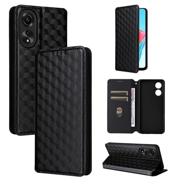 Cubic Grid Texture Flip Leather Phone Case, For OPPO Find X8 5G, For OPPO A3X 5G Global/ 4G / A3 4G / 5G, For OPPO Reno12 F 5G, For OPPO Reno11 A JP / PJH110, For OPPO Reno12 Pro 5G Global, For OPPO Reno12 5G Global, For OPPO A3 Pro 5G Global          ...