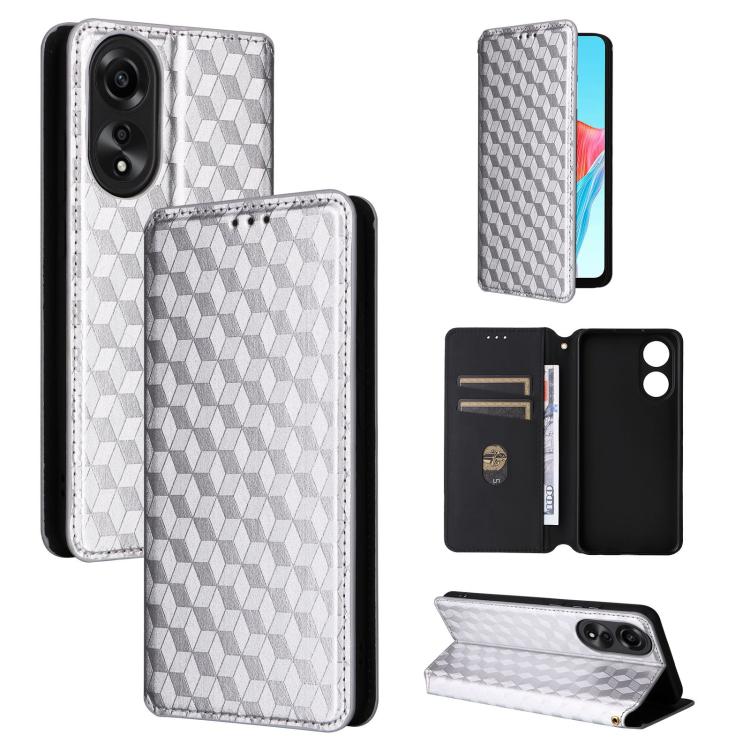 Cubic Grid Texture Flip Leather Phone Case, For OPPO Find X8 5G, For OPPO A3X 5G Global/ 4G / A3 4G / 5G, For OPPO Reno12 F 5G, For OPPO Reno11 A JP / PJH110, For OPPO Reno12 Pro 5G Global, For OPPO Reno12 5G Global, For OPPO A3 Pro 5G Global          ...