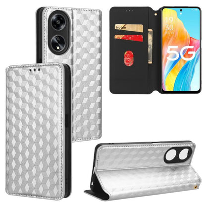 Cubic Grid Texture Flip Leather Phone Case, For OPPO Find X8 5G, For OPPO A3X 5G Global/ 4G / A3 4G / 5G, For OPPO Reno12 F 5G, For OPPO Reno11 A JP / PJH110, For OPPO Reno12 Pro 5G Global, For OPPO Reno12 5G Global, For OPPO A3 Pro 5G Global          ...