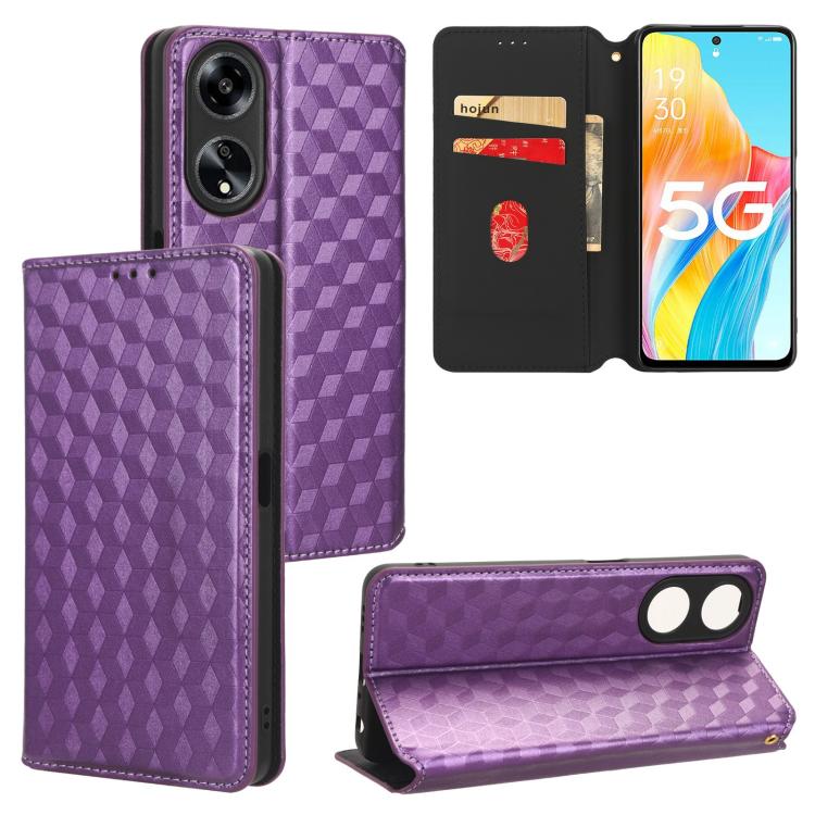 Cubic Grid Texture Flip Leather Phone Case, For OPPO Find X8 5G, For OPPO A3X 5G Global/ 4G / A3 4G / 5G, For OPPO Reno12 F 5G, For OPPO Reno11 A JP / PJH110, For OPPO Reno12 Pro 5G Global, For OPPO Reno12 5G Global, For OPPO A3 Pro 5G Global          ...