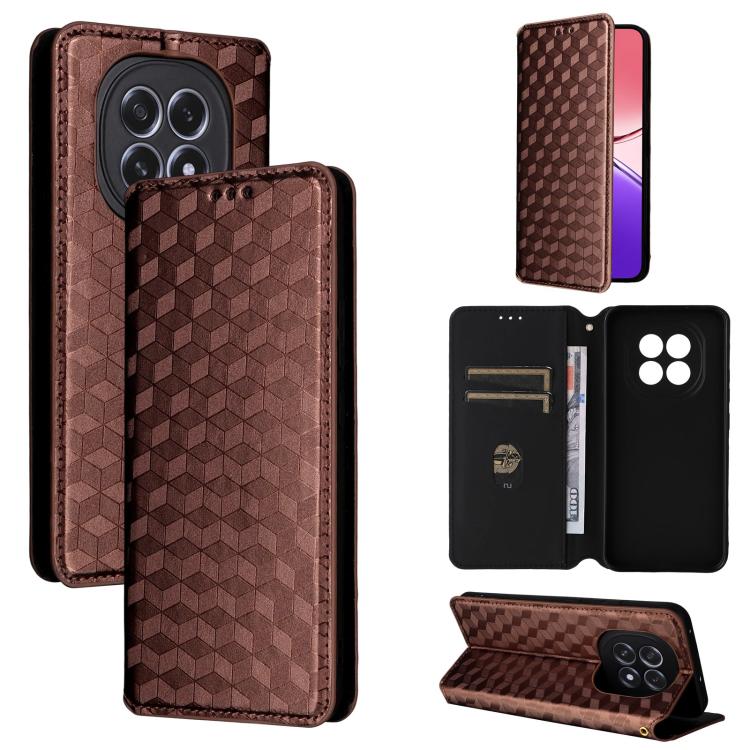 Cubic Grid Texture Flip Leather Phone Case, For OPPO A5x 5G / 4G Global, For OPPO A5 5G / 4G Global / A5M, For OPPO Reno14 Pro Global, For OPPO Reno14 Global, For OPPO K13 5G / K13X 5G / K12S 5G, For OPPO Find X8s+ 5G, For OPPO Find X8s 5G             ...