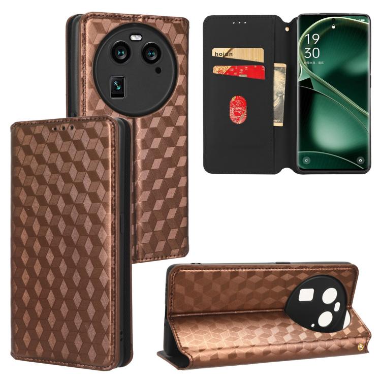 Cubic Grid Texture Flip Leather Phone Case, For OPPO Find X8 Pro 5G, For OPPO Find X6 Pro, For OPPO Find X6, For OPPO A58 5G / A58x / A78 5G, For OPPO A77 4G / A57 4G / A57 5G TW, For OPPO A17k / A17, For OPPO Reno7 A, For OPPO A77 5G / A57 5G 2022    ...