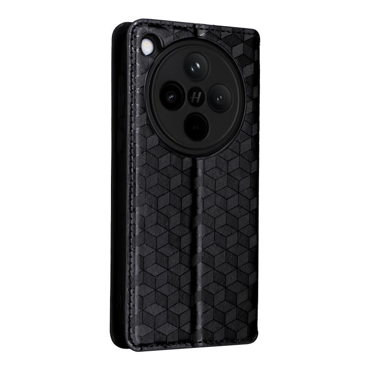 Cubic Grid Texture Flip Leather Phone Case, For OPPO Find X8 5G, For OPPO A3X 5G Global/ 4G / A3 4G / 5G, For OPPO Reno12 F 5G, For OPPO Reno11 A JP / PJH110, For OPPO Reno12 Pro 5G Global, For OPPO Reno12 5G Global, For OPPO A3 Pro 5G Global          ...