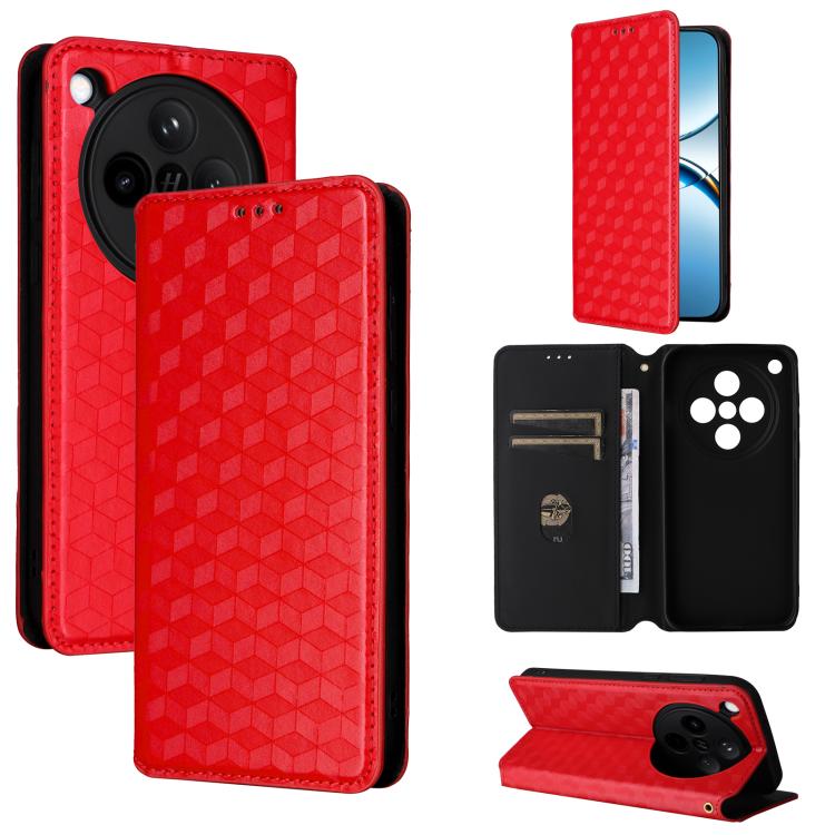 Cubic Grid Texture Flip Leather Phone Case, For OPPO Find X8 5G, For OPPO A3X 5G Global/ 4G / A3 4G / 5G, For OPPO Reno12 F 5G, For OPPO Reno11 A JP / PJH110, For OPPO Reno12 Pro 5G Global, For OPPO Reno12 5G Global, For OPPO A3 Pro 5G Global          ...
