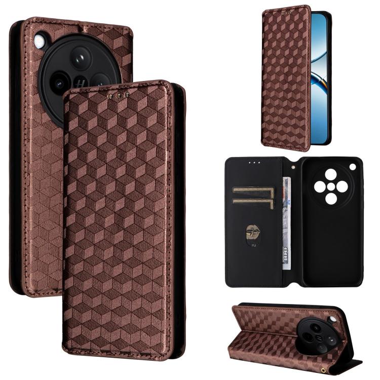 Cubic Grid Texture Flip Leather Phone Case, For OPPO Find X8 5G, For OPPO A3X 5G Global/ 4G / A3 4G / 5G, For OPPO Reno12 F 5G, For OPPO Reno11 A JP / PJH110, For OPPO Reno12 Pro 5G Global, For OPPO Reno12 5G Global, For OPPO A3 Pro 5G Global          ...