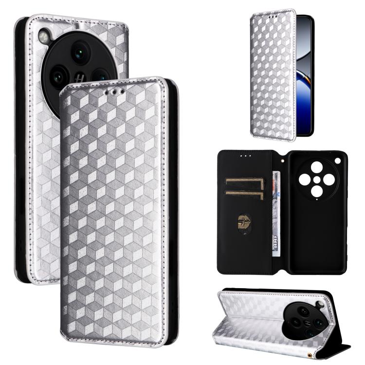 Cubic Grid Texture Flip Leather Phone Case, For OPPO Find X8 Pro 5G, For OPPO Find X6 Pro, For OPPO Find X6, For OPPO A58 5G / A58x / A78 5G, For OPPO A77 4G / A57 4G / A57 5G TW, For OPPO A17k / A17, For OPPO Reno7 A, For OPPO A77 5G / A57 5G 2022    ...