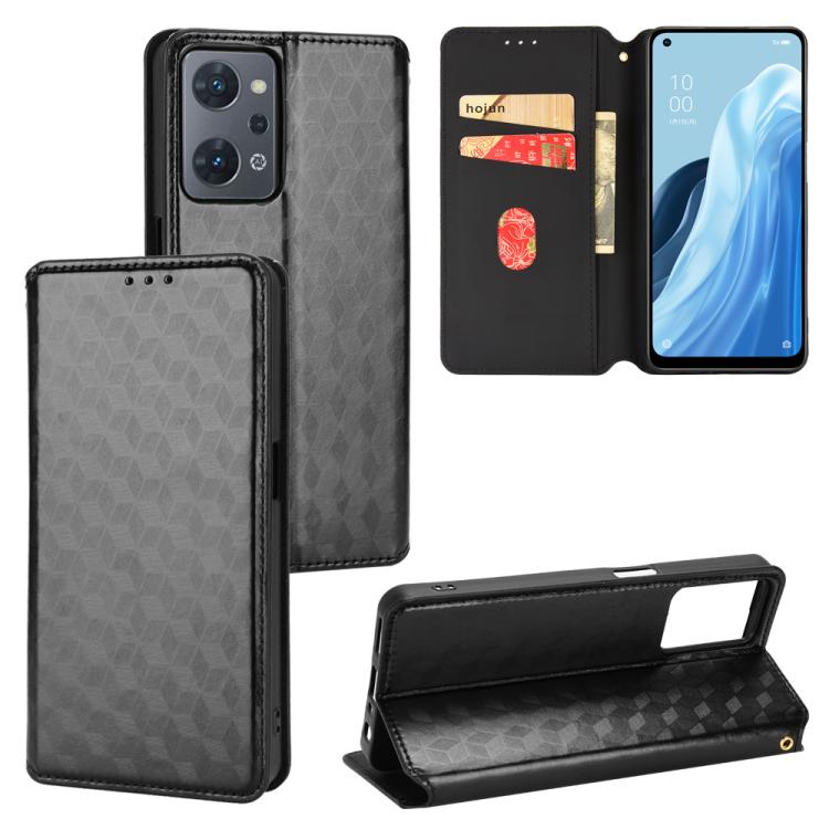 Cubic Grid Texture Flip Leather Phone Case, For OPPO Find X8 5G, For OPPO A3X 5G Global/ 4G / A3 4G / 5G, For OPPO Reno12 F 5G, For OPPO Reno11 A JP / PJH110, For OPPO Reno12 Pro 5G Global, For OPPO Reno12 5G Global, For OPPO A3 Pro 5G Global          ...