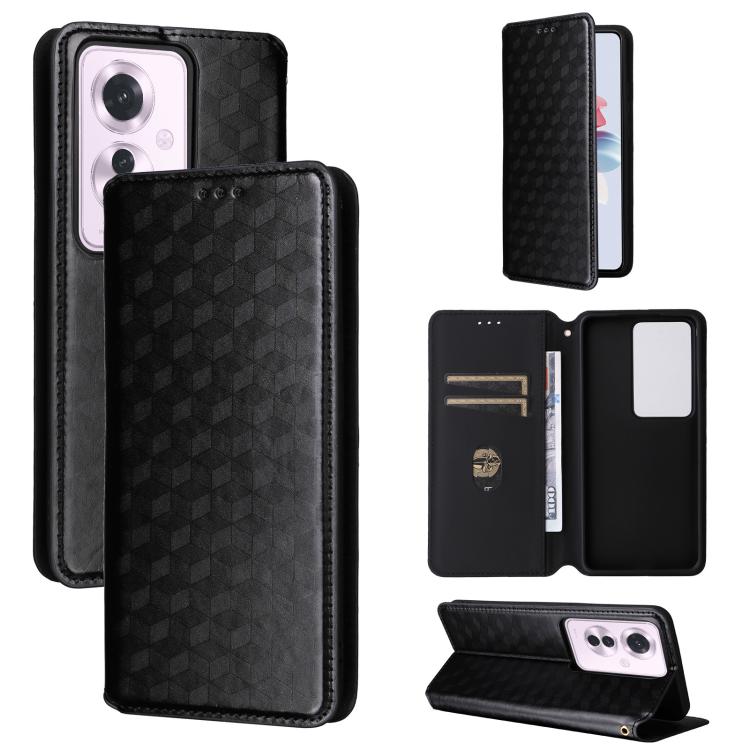 Cubic Grid Texture Flip Leather Phone Case, For OPPO Find X8 5G, For OPPO A3X 5G Global/ 4G / A3 4G / 5G, For OPPO Reno12 F 5G, For OPPO Reno11 A JP / PJH110, For OPPO Reno12 Pro 5G Global, For OPPO Reno12 5G Global, For OPPO A3 Pro 5G Global          ...