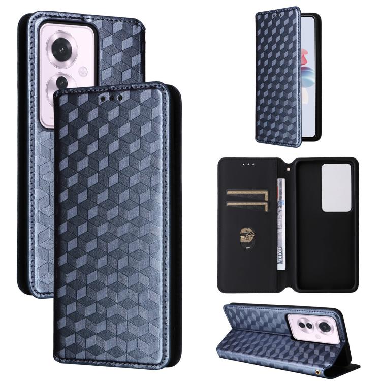 Cubic Grid Texture Flip Leather Phone Case, For OPPO Find X8 5G, For OPPO A3X 5G Global/ 4G / A3 4G / 5G, For OPPO Reno12 F 5G, For OPPO Reno11 A JP / PJH110, For OPPO Reno12 Pro 5G Global, For OPPO Reno12 5G Global, For OPPO A3 Pro 5G Global          ...