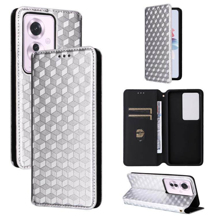Cubic Grid Texture Flip Leather Phone Case, For OPPO Find X8 5G, For OPPO A3X 5G Global/ 4G / A3 4G / 5G, For OPPO Reno12 F 5G, For OPPO Reno11 A JP / PJH110, For OPPO Reno12 Pro 5G Global, For OPPO Reno12 5G Global, For OPPO A3 Pro 5G Global          ...