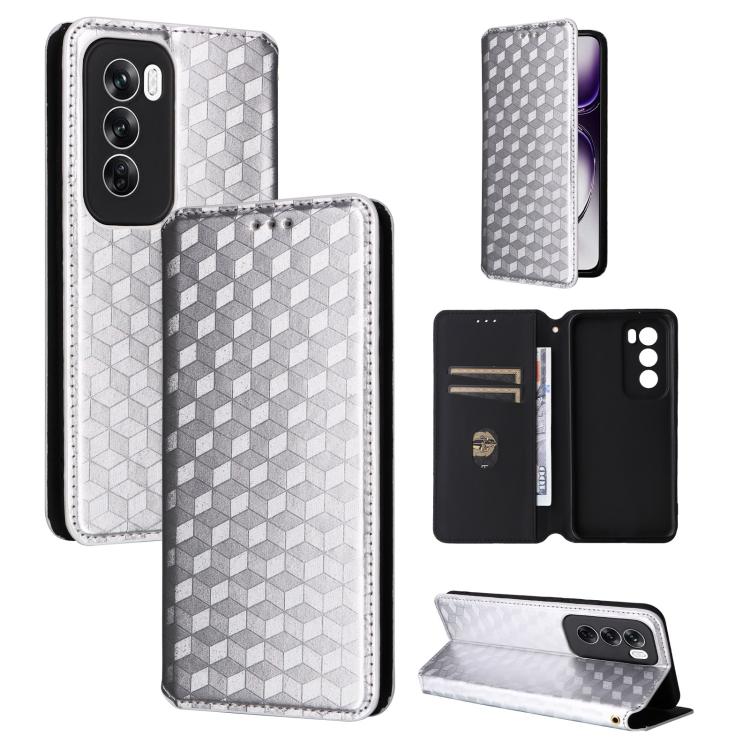 Cubic Grid Texture Flip Leather Phone Case, For OPPO Find X8 5G, For OPPO A3X 5G Global/ 4G / A3 4G / 5G, For OPPO Reno12 F 5G, For OPPO Reno11 A JP / PJH110, For OPPO Reno12 Pro 5G Global, For OPPO Reno12 5G Global, For OPPO A3 Pro 5G Global          ...