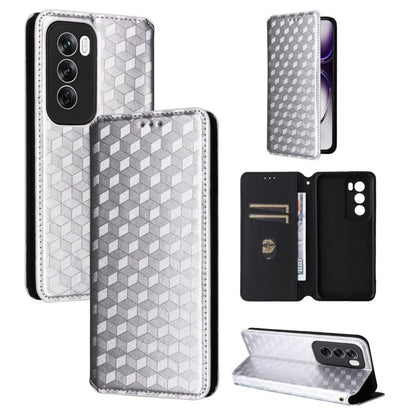 Cubic Grid Texture Flip Leather Phone Case, For OPPO Find X8 5G, For OPPO A3X 5G Global/ 4G / A3 4G / 5G, For OPPO Reno12 F 5G, For OPPO Reno11 A JP / PJH110, For OPPO Reno12 Pro 5G Global, For OPPO Reno12 5G Global, For OPPO A3 Pro 5G Global          ...
