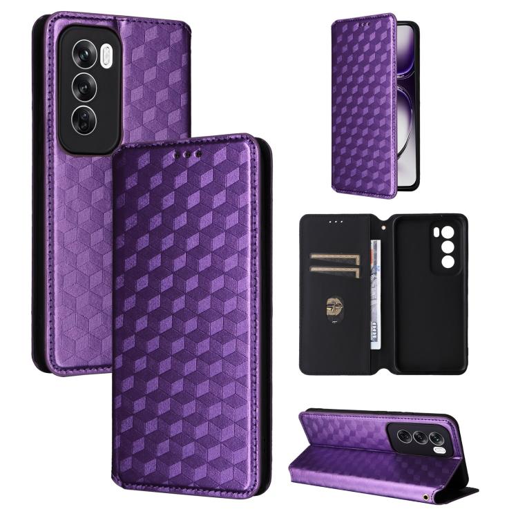 Cubic Grid Texture Flip Leather Phone Case, For OPPO Find X8 5G, For OPPO A3X 5G Global/ 4G / A3 4G / 5G, For OPPO Reno12 F 5G, For OPPO Reno11 A JP / PJH110, For OPPO Reno12 Pro 5G Global, For OPPO Reno12 5G Global, For OPPO A3 Pro 5G Global          ...