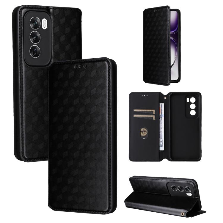 Cubic Grid Texture Flip Leather Phone Case, For OPPO Find X8 5G, For OPPO A3X 5G Global/ 4G / A3 4G / 5G, For OPPO Reno12 F 5G, For OPPO Reno11 A JP / PJH110, For OPPO Reno12 Pro 5G Global, For OPPO Reno12 5G Global, For OPPO A3 Pro 5G Global          ...