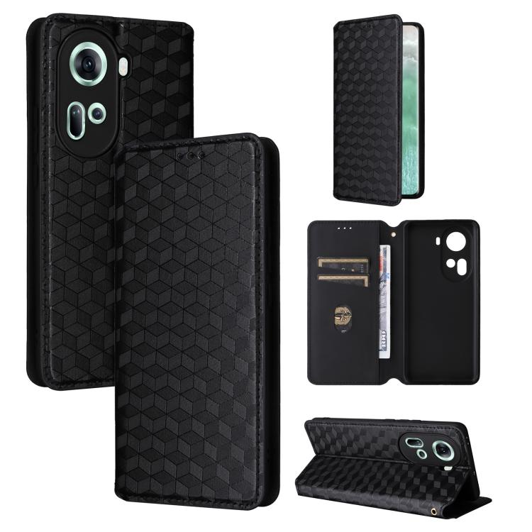 Cubic Grid Texture Flip Leather Phone Case, For OPPO Find X8 5G, For OPPO A3X 5G Global/ 4G / A3 4G / 5G, For OPPO Reno12 F 5G, For OPPO Reno11 A JP / PJH110, For OPPO Reno12 Pro 5G Global, For OPPO Reno12 5G Global, For OPPO A3 Pro 5G Global          ...