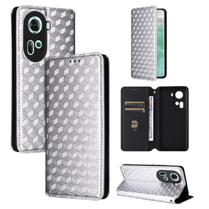 Cubic Grid Texture Flip Leather Phone Case, For OPPO Find X8 5G, For OPPO A3X 5G Global/ 4G / A3 4G / 5G, For OPPO Reno12 F 5G, For OPPO Reno11 A JP / PJH110, For OPPO Reno12 Pro 5G Global, For OPPO Reno12 5G Global, For OPPO A3 Pro 5G Global          ...