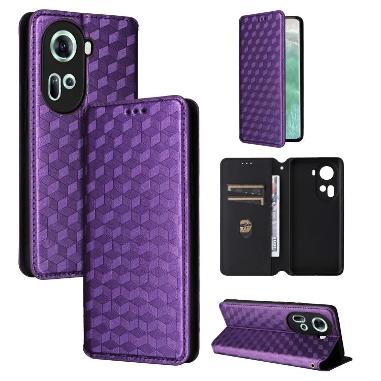 Cubic Grid Texture Flip Leather Phone Case, For OPPO Find X8 5G, For OPPO A3X 5G Global/ 4G / A3 4G / 5G, For OPPO Reno12 F 5G, For OPPO Reno11 A JP / PJH110, For OPPO Reno12 Pro 5G Global, For OPPO Reno12 5G Global, For OPPO A3 Pro 5G Global          ...