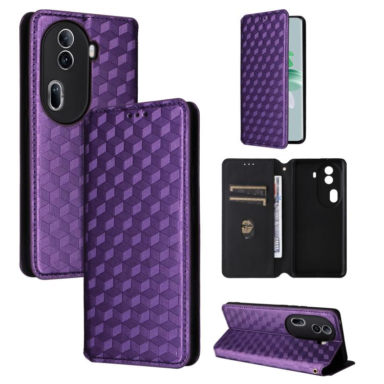 Cubic Grid Texture Flip Leather Phone Case, For OPPO Find X8 5G, For OPPO A3X 5G Global/ 4G / A3 4G / 5G, For OPPO Reno12 F 5G, For OPPO Reno11 A JP / PJH110, For OPPO Reno12 Pro 5G Global, For OPPO Reno12 5G Global, For OPPO A3 Pro 5G Global          ...
