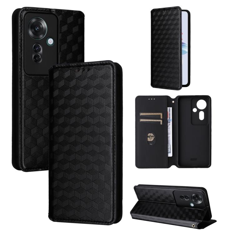Cubic Grid Texture Flip Leather Phone Case, For OPPO Find X8 5G, For OPPO A3X 5G Global/ 4G / A3 4G / 5G, For OPPO Reno12 F 5G, For OPPO Reno11 A JP / PJH110, For OPPO Reno12 Pro 5G Global, For OPPO Reno12 5G Global, For OPPO A3 Pro 5G Global          ...