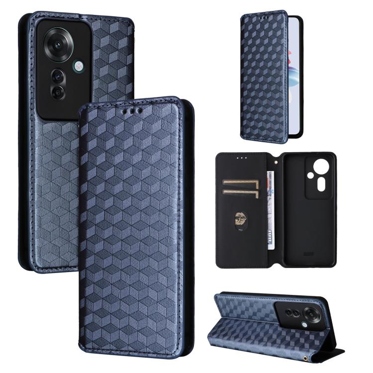 Cubic Grid Texture Flip Leather Phone Case, For OPPO Find X8 5G, For OPPO A3X 5G Global/ 4G / A3 4G / 5G, For OPPO Reno12 F 5G, For OPPO Reno11 A JP / PJH110, For OPPO Reno12 Pro 5G Global, For OPPO Reno12 5G Global, For OPPO A3 Pro 5G Global          ...