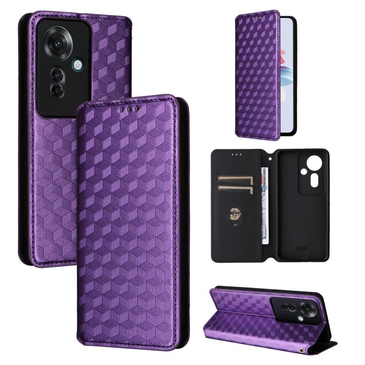 Cubic Grid Texture Flip Leather Phone Case, For OPPO Find X8 5G, For OPPO A3X 5G Global/ 4G / A3 4G / 5G, For OPPO Reno12 F 5G, For OPPO Reno11 A JP / PJH110, For OPPO Reno12 Pro 5G Global, For OPPO Reno12 5G Global, For OPPO A3 Pro 5G Global          ...
