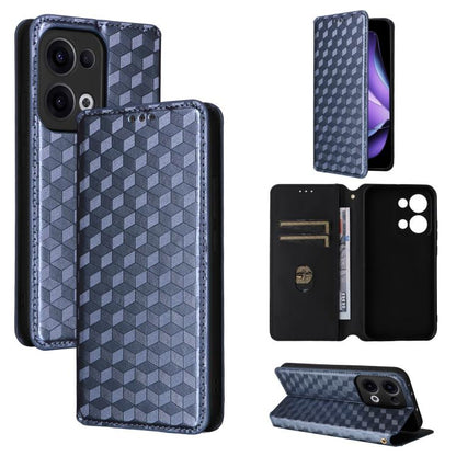 Cubic Grid Texture Flip Leather Phone Case, For OPPO A5x 5G / 4G Global, For OPPO A5 5G / 4G Global / A5M, For OPPO Reno14 Pro Global, For OPPO Reno14 Global, For OPPO K13 5G / K13X 5G / K12S 5G, For OPPO Find X8s+ 5G, For OPPO Find X8s 5G             ...