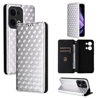 Cubic Grid Texture Flip Leather Phone Case, For OPPO A5x 5G / 4G Global, For OPPO A5 5G / 4G Global / A5M, For OPPO Reno14 Pro Global, For OPPO Reno14 Global, For OPPO K13 5G / K13X 5G / K12S 5G, For OPPO Find X8s+ 5G, For OPPO Find X8s 5G             ...