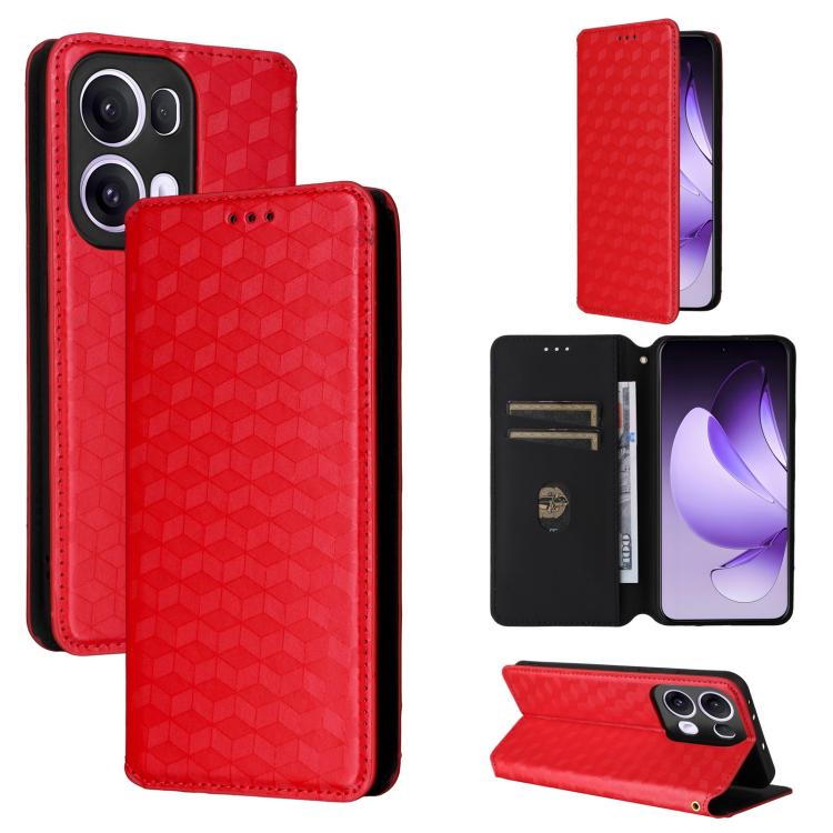 Cubic Grid Texture Flip Leather Phone Case, For OPPO A5x 5G / 4G Global, For OPPO A5 5G / 4G Global / A5M, For OPPO Reno14 Pro Global, For OPPO Reno14 Global, For OPPO K13 5G / K13X 5G / K12S 5G, For OPPO Find X8s+ 5G, For OPPO Find X8s 5G             ...