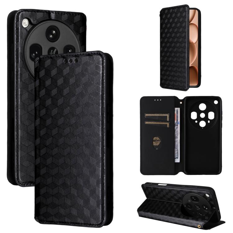Cubic Grid Texture Flip Leather Phone Case, For OPPO A5x 5G / 4G Global, For OPPO A5 5G / 4G Global / A5M, For OPPO Reno14 Pro Global, For OPPO Reno14 Global, For OPPO K13 5G / K13X 5G / K12S 5G, For OPPO Find X8s+ 5G, For OPPO Find X8s 5G             ...