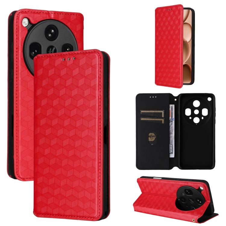 Cubic Grid Texture Flip Leather Phone Case, For OPPO A5x 5G / 4G Global, For OPPO A5 5G / 4G Global / A5M, For OPPO Reno14 Pro Global, For OPPO Reno14 Global, For OPPO K13 5G / K13X 5G / K12S 5G, For OPPO Find X8s+ 5G, For OPPO Find X8s 5G             ...