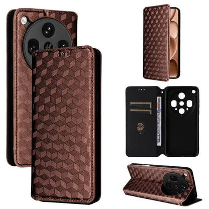 Cubic Grid Texture Flip Leather Phone Case, For OPPO A5x 5G / 4G Global, For OPPO A5 5G / 4G Global / A5M, For OPPO Reno14 Pro Global, For OPPO Reno14 Global, For OPPO K13 5G / K13X 5G / K12S 5G, For OPPO Find X8s+ 5G, For OPPO Find X8s 5G             ...