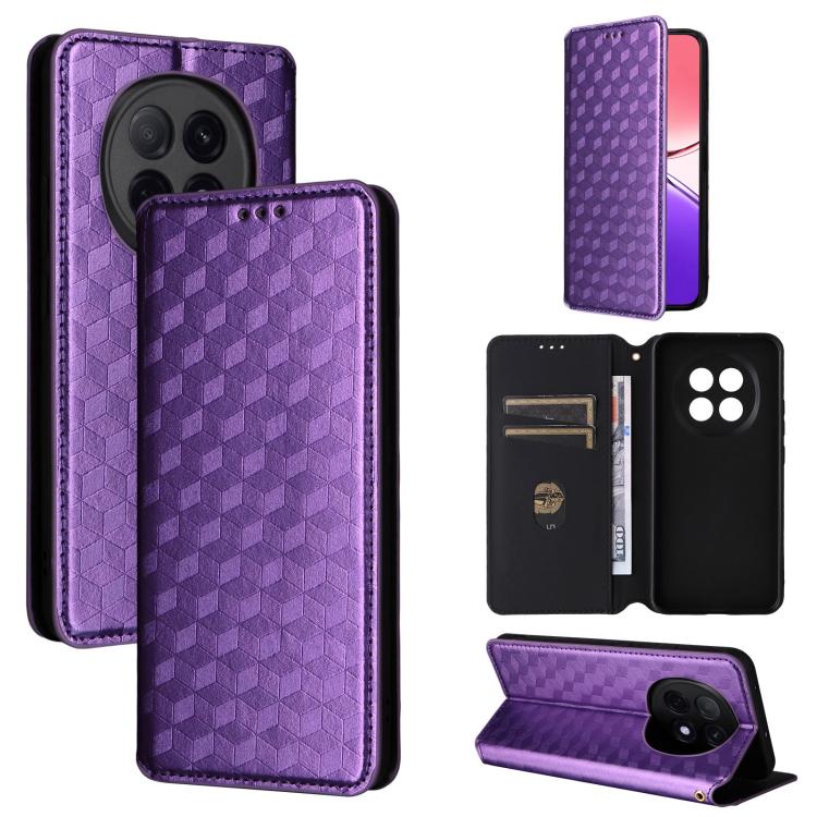 Cubic Grid Texture Flip Leather Phone Case, For OPPO A5x 5G / 4G Global, For OPPO A5 5G / 4G Global / A5M, For OPPO Reno14 Pro Global, For OPPO Reno14 Global, For OPPO K13 5G / K13X 5G / K12S 5G, For OPPO Find X8s+ 5G, For OPPO Find X8s 5G             ...