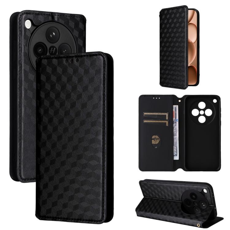 Cubic Grid Texture Flip Leather Phone Case, For OPPO A5x 5G / 4G Global, For OPPO A5 5G / 4G Global / A5M, For OPPO Reno14 Pro Global, For OPPO Reno14 Global, For OPPO K13 5G / K13X 5G / K12S 5G, For OPPO Find X8s+ 5G, For OPPO Find X8s 5G             ...