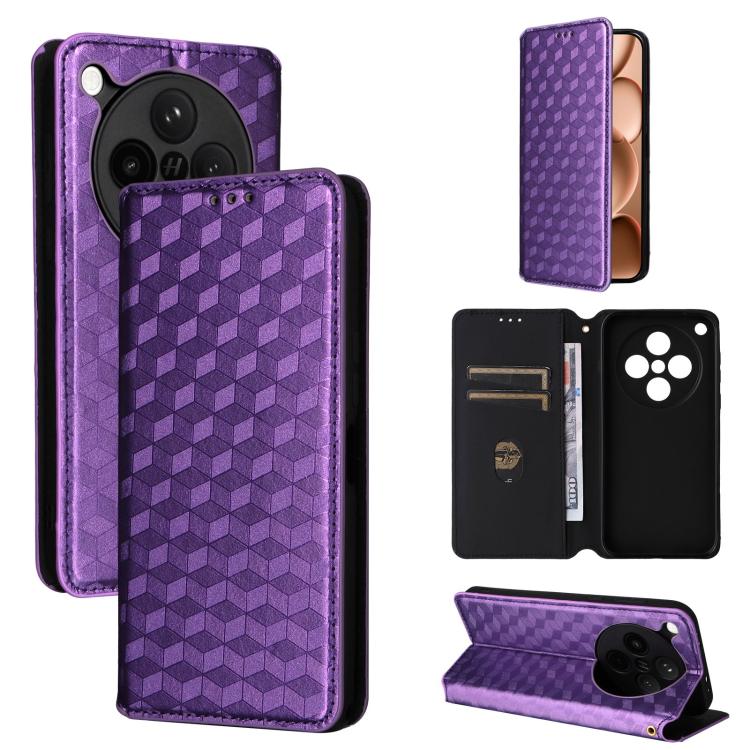 Cubic Grid Texture Flip Leather Phone Case, For OPPO A5x 5G / 4G Global, For OPPO A5 5G / 4G Global / A5M, For OPPO Reno14 Pro Global, For OPPO Reno14 Global, For OPPO K13 5G / K13X 5G / K12S 5G, For OPPO Find X8s+ 5G, For OPPO Find X8s 5G             ...