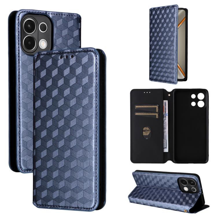 Cubic Grid Texture Flip Leather Phone Case, For OPPO A5x 5G / 4G Global, For OPPO A5 5G / 4G Global / A5M, For OPPO Reno14 Pro Global, For OPPO Reno14 Global, For OPPO K13 5G / K13X 5G / K12S 5G, For OPPO Find X8s+ 5G, For OPPO Find X8s 5G             ...