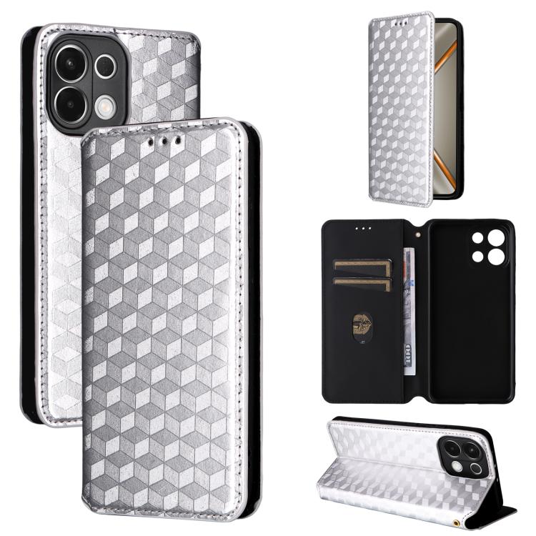 Cubic Grid Texture Flip Leather Phone Case, For OPPO A5x 5G / 4G Global, For OPPO A5 5G / 4G Global / A5M, For OPPO Reno14 Pro Global, For OPPO Reno14 Global, For OPPO K13 5G / K13X 5G / K12S 5G, For OPPO Find X8s+ 5G, For OPPO Find X8s 5G             ...