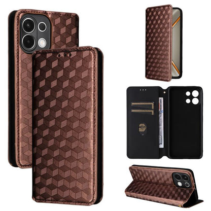 Cubic Grid Texture Flip Leather Phone Case, For OPPO A5x 5G / 4G Global, For OPPO A5 5G / 4G Global / A5M, For OPPO Reno14 Pro Global, For OPPO Reno14 Global, For OPPO K13 5G / K13X 5G / K12S 5G, For OPPO Find X8s+ 5G, For OPPO Find X8s 5G             ...