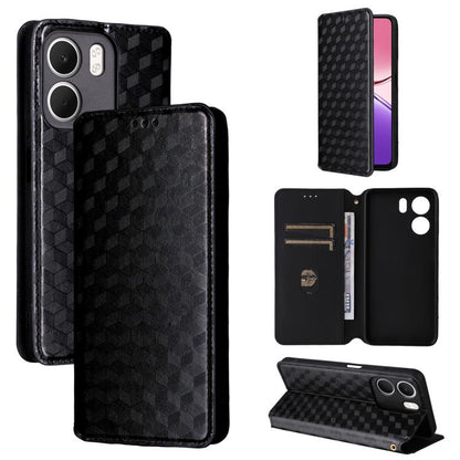 Cubic Grid Texture Flip Leather Phone Case, For OPPO A5x 5G / 4G Global, For OPPO A5 5G / 4G Global / A5M, For OPPO Reno14 Pro Global, For OPPO Reno14 Global, For OPPO K13 5G / K13X 5G / K12S 5G, For OPPO Find X8s+ 5G, For OPPO Find X8s 5G             ...